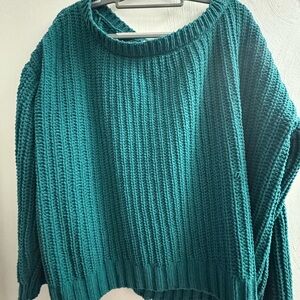 Pink Lily Turquoise Knit Sweater